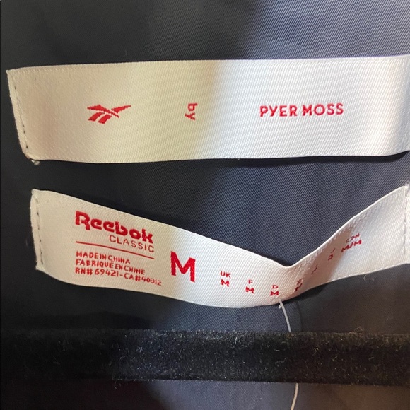 Reebok Pyer Moss Black Orange and White Windbreaker Jacket.New With Tags. Size-M - Picture 12 of 14